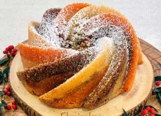 Κεικ Μαρμπέ με τρεις γεύσεις