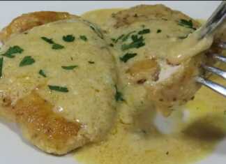 Κοτόπουλο με κρεμώδη σάλτσα σκόρδου