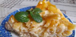 Τεμάχιο από μακαρόνια φούρνου με ριγκατόνι, τυρί και χρυσαφένια κρεμώδη κρούστα.