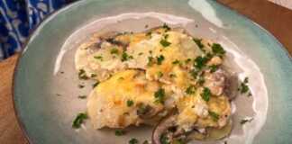 Πατάτες με μανιτάρια και κρέμα γάλακτος