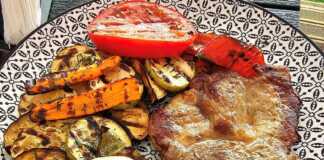 Χοιρινή Μπριζόλα με ψητά λαχανικά