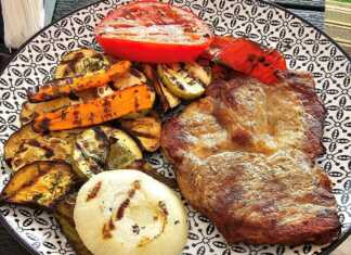 Χοιρινή Μπριζόλα με ψητά λαχανικά