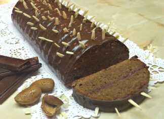 Κέικ σοκολάτας με πολλά αμύγδαλα