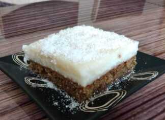 Κυπριακή καρυδόπιτα με αφράτη βάση, αρωματικό σιρόπι και βελούδινη κρέμα καρύδας. Μια παραδοσιακή συνταγή για ένα απολαυστικό γλυκό.