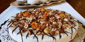 Μακεδονικός Χαλβάς σε τούρτα Παγωτό