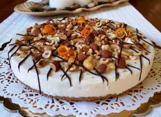 Μακεδονικός Χαλβάς σε τούρτα Παγωτό