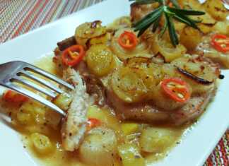 Χοιρινές Μπριζόλες με μπύρα και πράσο