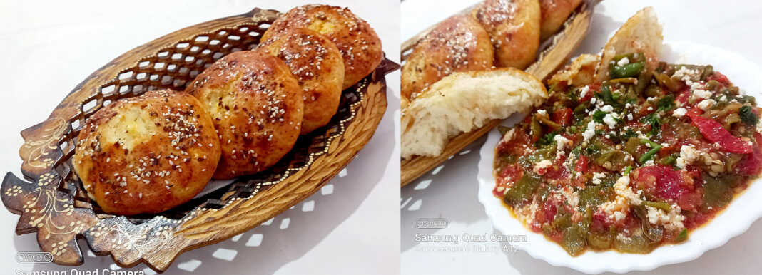 Ψωμάκια με πιπεριές και ντομάτες