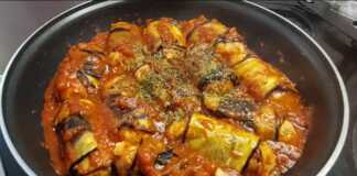 Ρολάκια Μελιτζάνας με κιμά