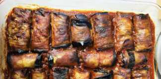 Ρολάκια Μελιτζάνας με κιμά