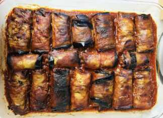 Ρολάκια Μελιτζάνας με κιμά