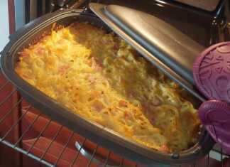 Σουφλέ με ταλιατέλες και ζαμπόν