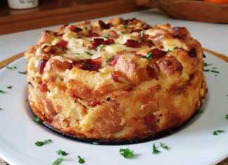 Αλμυρό Κέικ ψωμιού με μπέικον