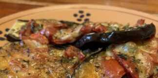 πίτσες μελιτζάνας στο φούρνο