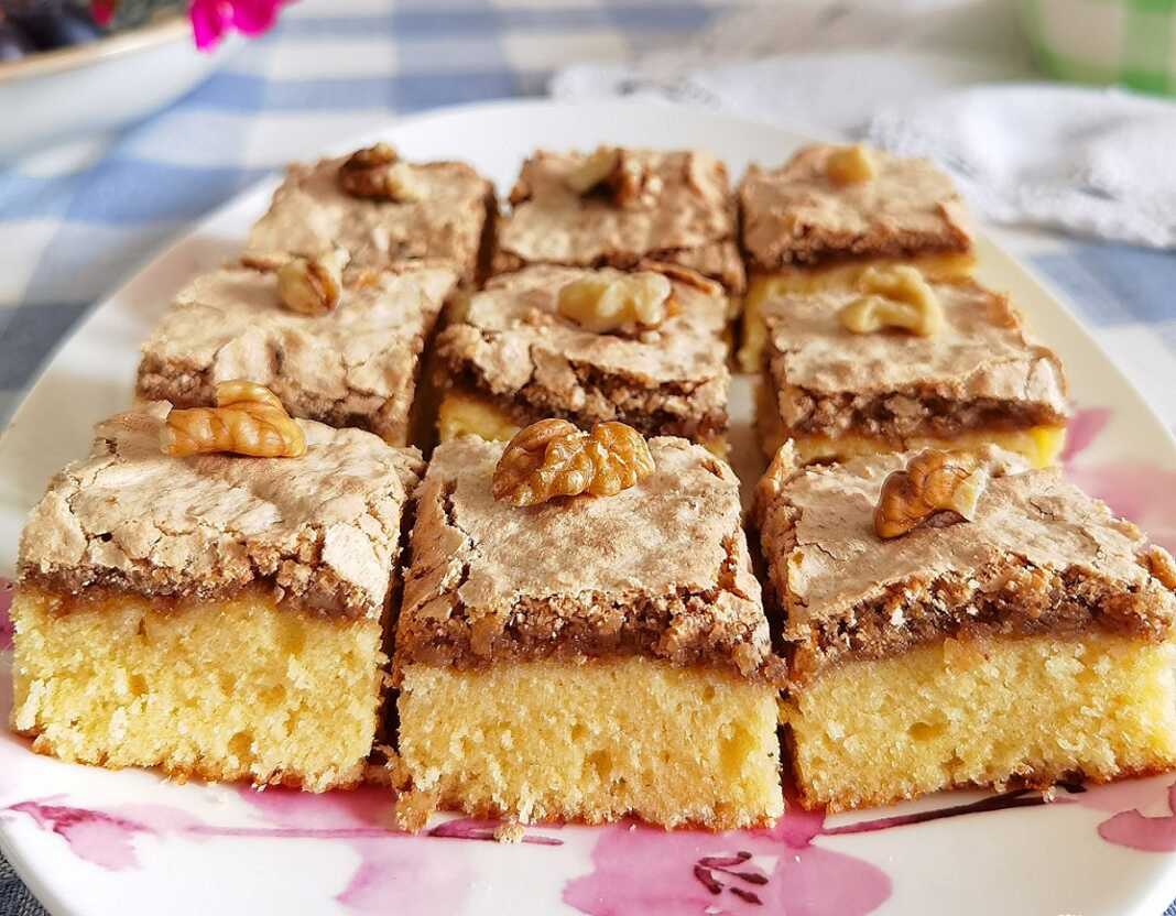 galikoKeik Γαλλικό κέικ με γλάσο καρυδιού