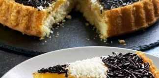 Κέικ με ζελέ πορτοκαλιού, ζάχαρη σοκολάτας και νιφάδες καρύδας Κέικ με ζελέ πορτοκαλιού, ζάχαρη σοκολάτας και νιφάδες καρύδας