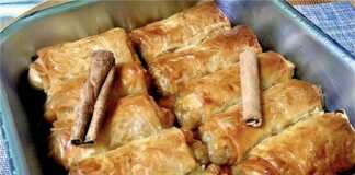 Μηλομπουρεκάκια σιροπιαστά