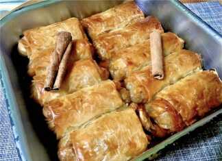 Μηλομπουρεκάκια σιροπιαστά