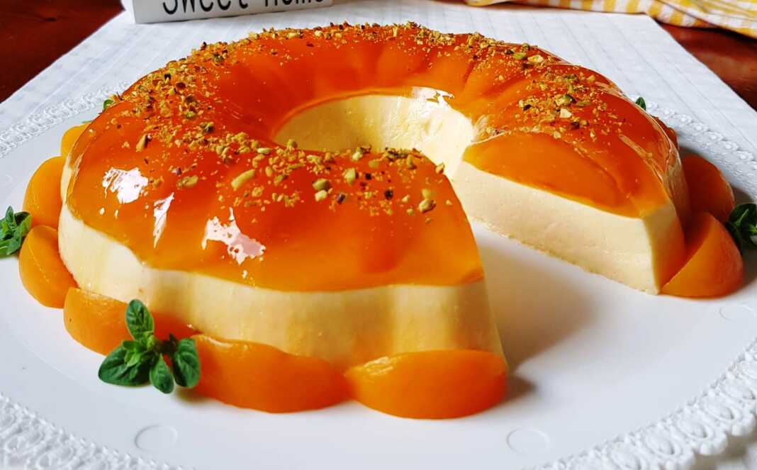 Ροδάκινα με κρέμα ζελέ