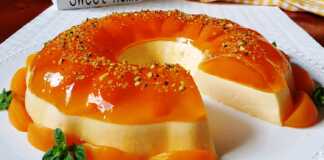 Ροδάκινα με κρέμα ζελέ