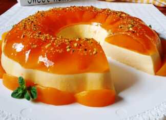 Ροδάκινα με κρέμα ζελέ