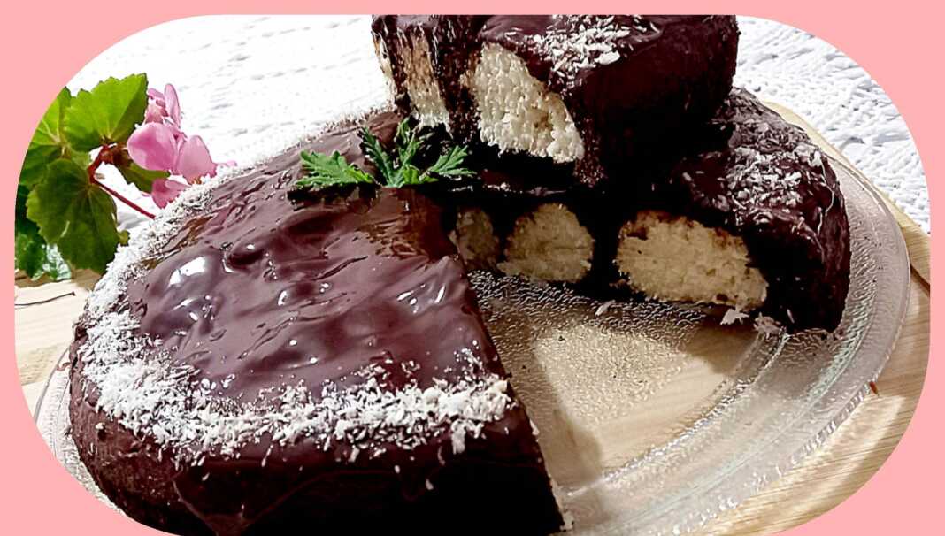 tortaMpalakiaKaridas1 Τούρτα με τρουφάκια καρύδας