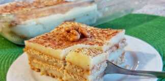 Μπισκοτογλυκό με κρέμα βανίλιας