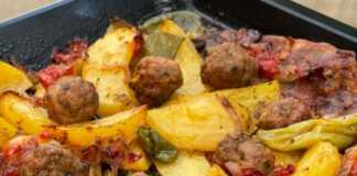 Μοσχαρίσια κεφτεδάκια με πατάτες στο φούρνο