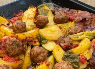 Μοσχαρίσια κεφτεδάκια με πατάτες στο φούρνο