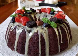 κέικ σοκολάτας με κομμάτια oreo