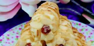 κορνεδάκια με βελούδινη κρέμα πατισερί