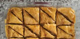 Μπακλαβάς με φύλλα κρούστας