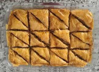 Μπακλαβάς με φύλλα κρούστας