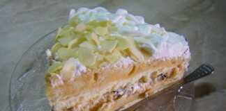 Τούρτα με κρέμα και παντεσπάνι