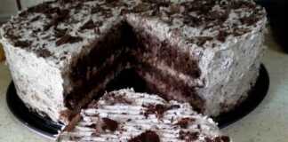 Τούρτα σεράνο με παντεσπάνι