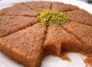 Σιροπιαστός σιμιγδαλένιος χαλβάς