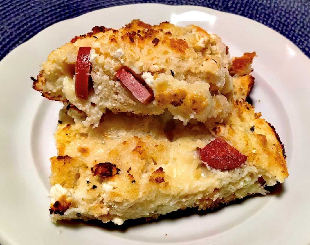 αλμυρό κέικ με μπαγιατικο ψωμί