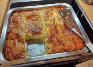 μακαρονόπιτα με φύλλο κρούστας