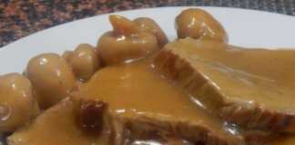 μοσχαράκι νουά με σάλτσα πορτοκαλιού