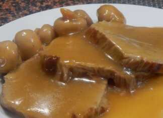 μοσχαράκι νουά με σάλτσα πορτοκαλιού