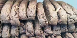 παξιμάδια με χαρούπι, σταφίδες και καρύδι