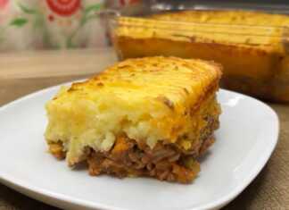 πουρές πατάτας με κιμά και λαχανικά στο φούρνο