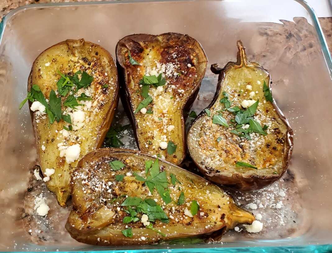 psitiMelitzana Ψητή Μελιτζάνα με σκόρδο