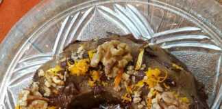 χαλβάς με πορτοκάλι και σοκολάτα