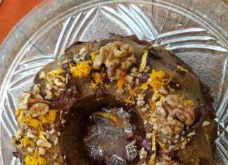 χαλβάς με πορτοκάλι και σοκολάτα