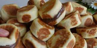 Μαλακά ψωμάκια στο τηγάνι με μερέντα