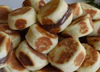 Μαλακά ψωμάκια στο τηγάνι με μερέντα