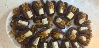 Χουρμάδες γεμιστοί με τυρί και καρύδι