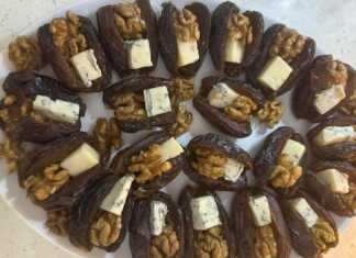 Χουρμάδες γεμιστοί με τυρί και καρύδι Χουρμάδες γεμιστοί με τυρί και καρύδι