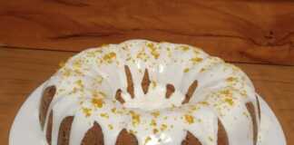 κέικ Πορτοκάλι με γλάσο λεμονιού